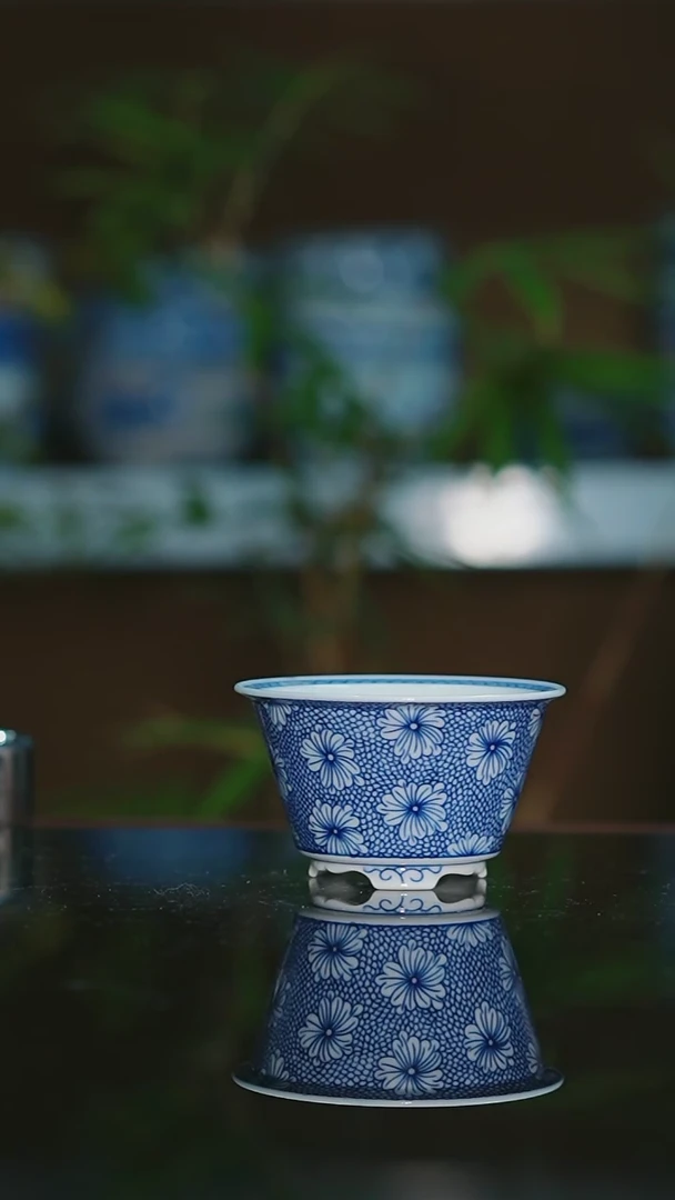 【闪购商品】手绘陶瓷内口6.5高4.5深