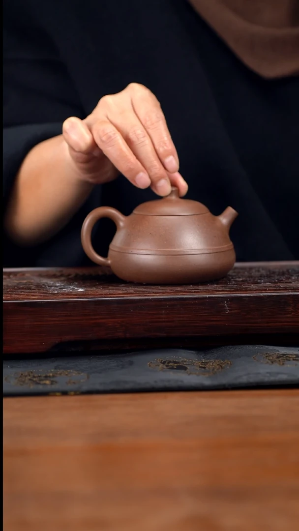 【闪购商品】紫砂茶壶240cc黄龙山原矿段泥柴烧石瓢41