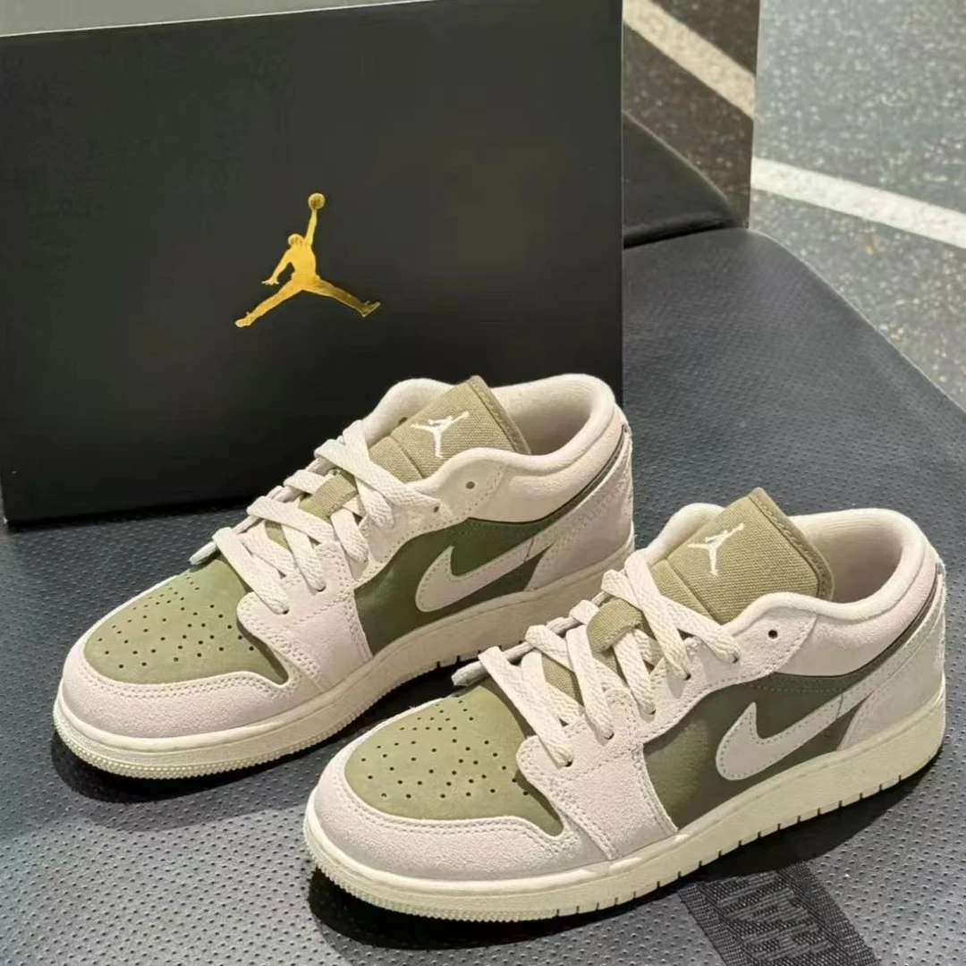 NIKE/耐克【双旦礼】AJ1 GS低帮牛油果绿休闲鞋HV4396201