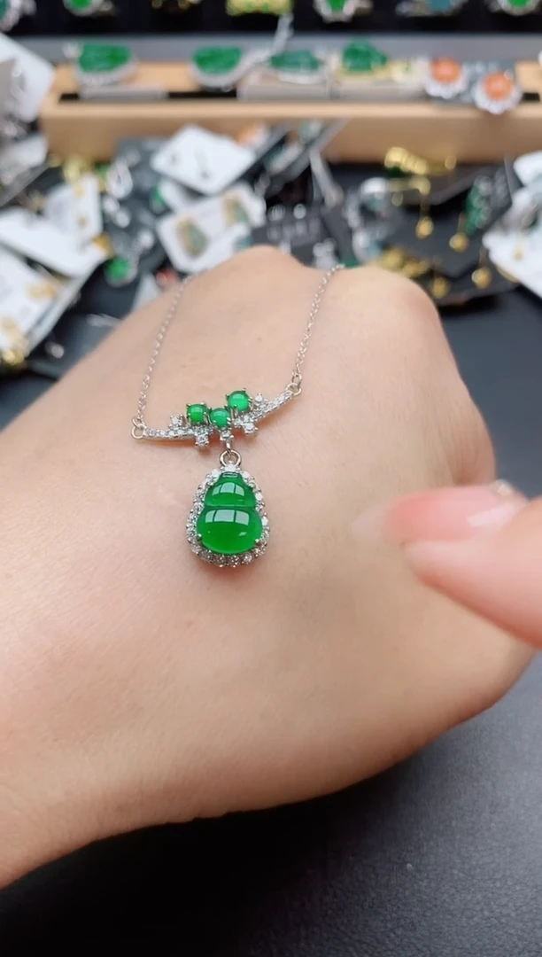 套链银S925镶嵌翡翠11