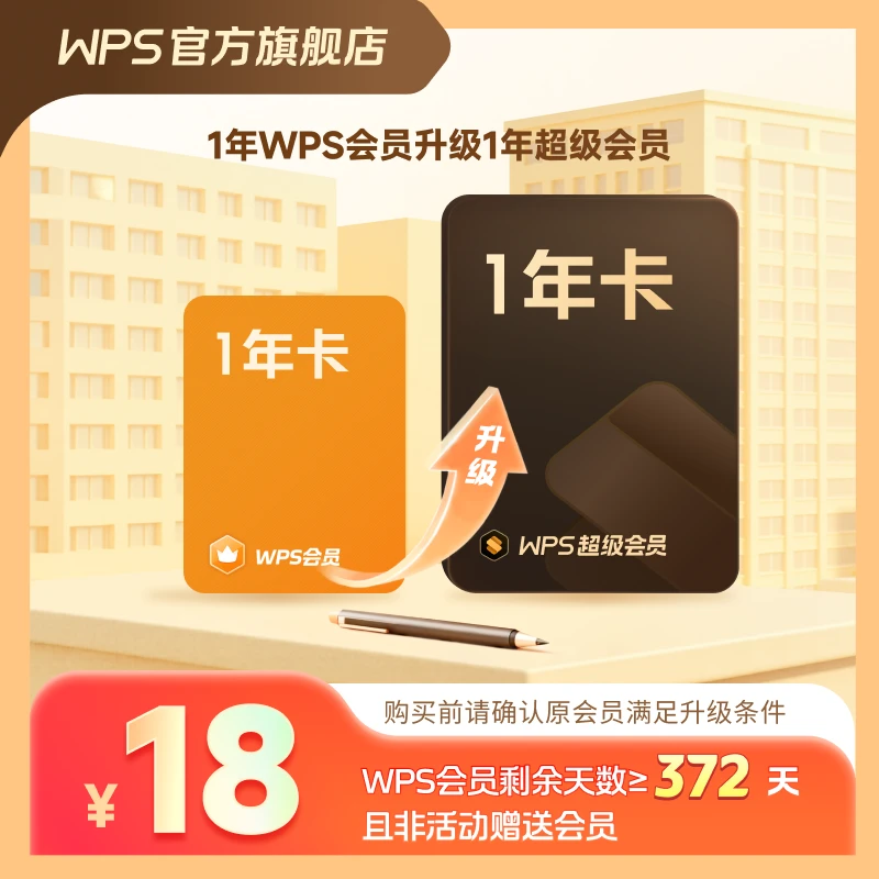 WPS【WPS会员升级超级会员1年】pdf转word官方正版简历PPT资源模板