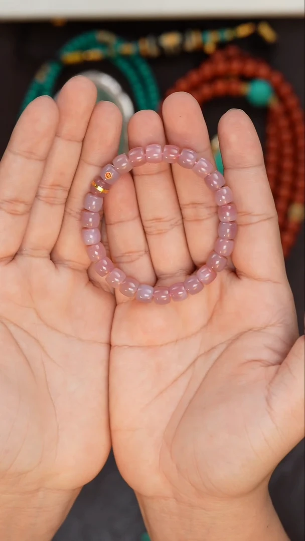 【闪购商品】玛瑙/玉髓手串未镶嵌粉糯手串