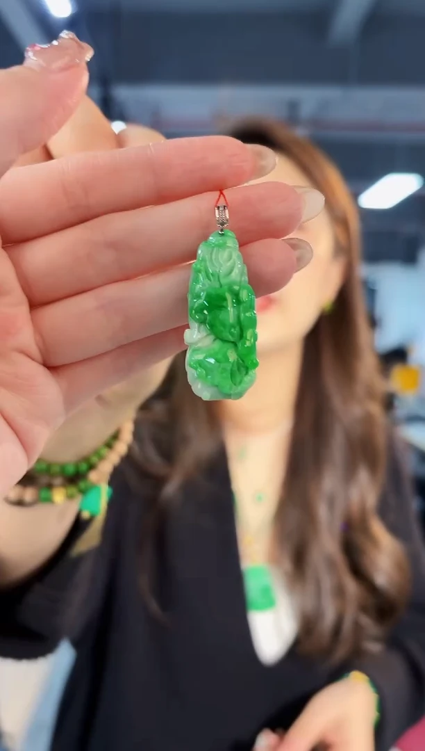 【闪购商品】翡翠颈饰18K金镶嵌缅料A货/支持复检/一件