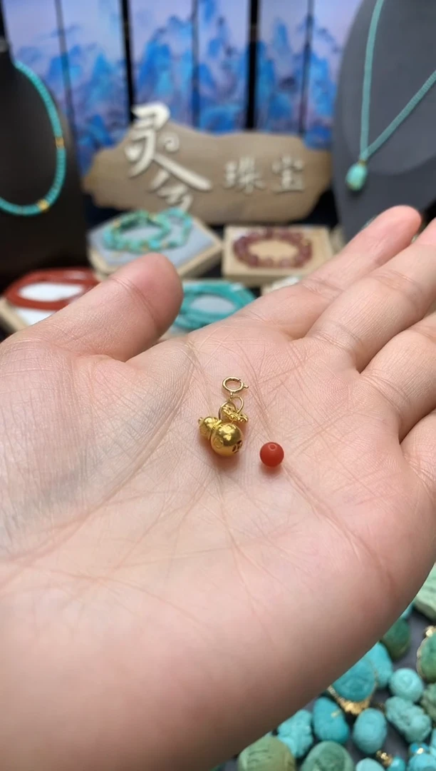 【闪购商品】南红玛瑙配件18K金镶嵌南红18K