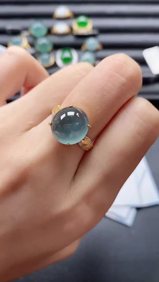 【闪购商品】翡翠戒指银S925镶嵌51151