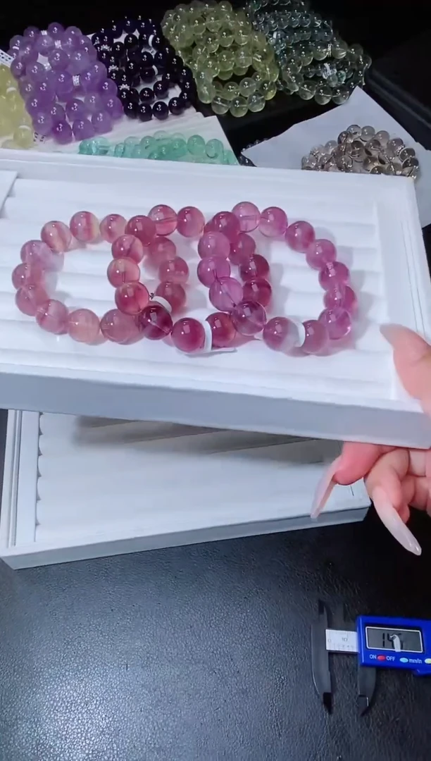 手链未镶嵌萤石716.27落日晚霞紫萤石手串 多样性发其一