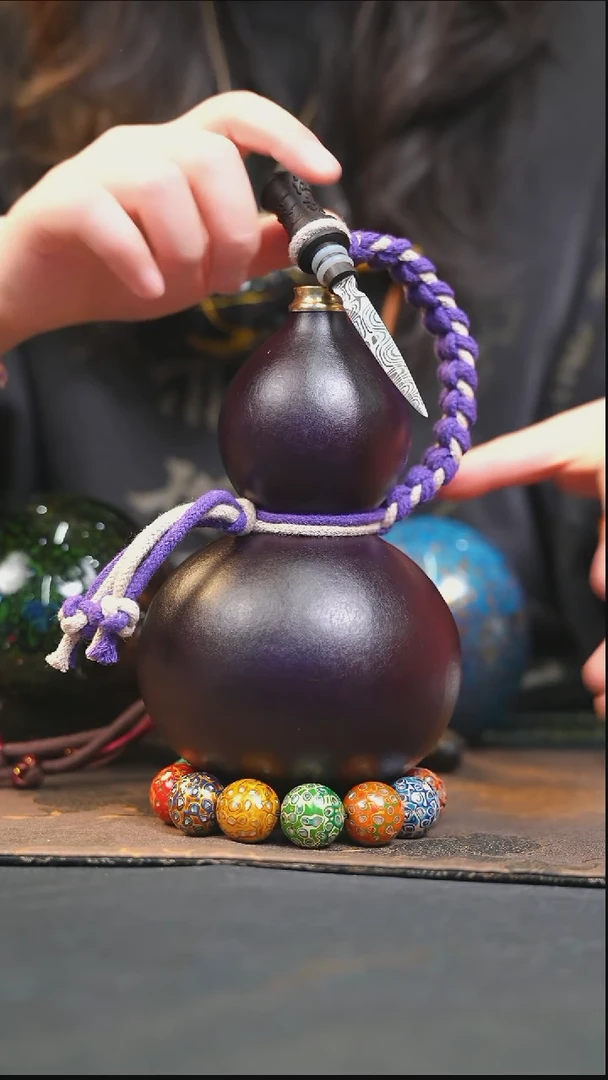 【闪购商品】YV202大漆酒葫芦不包手串及旋转底座