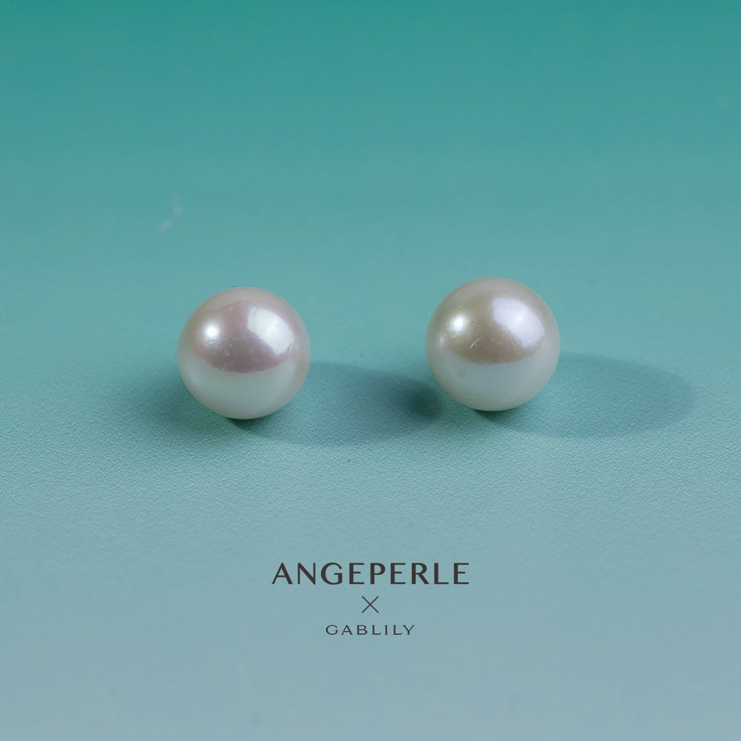 天使之泪淡水珍珠珈白丽耳钉S925银针经典素珠款简约时尚【小乔】