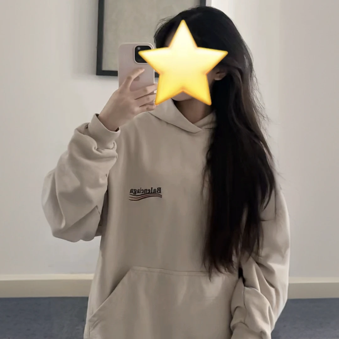 未使用 Balenciaga/巴黎世家 汤/ logo字母印花 休闲 连帽卫衣