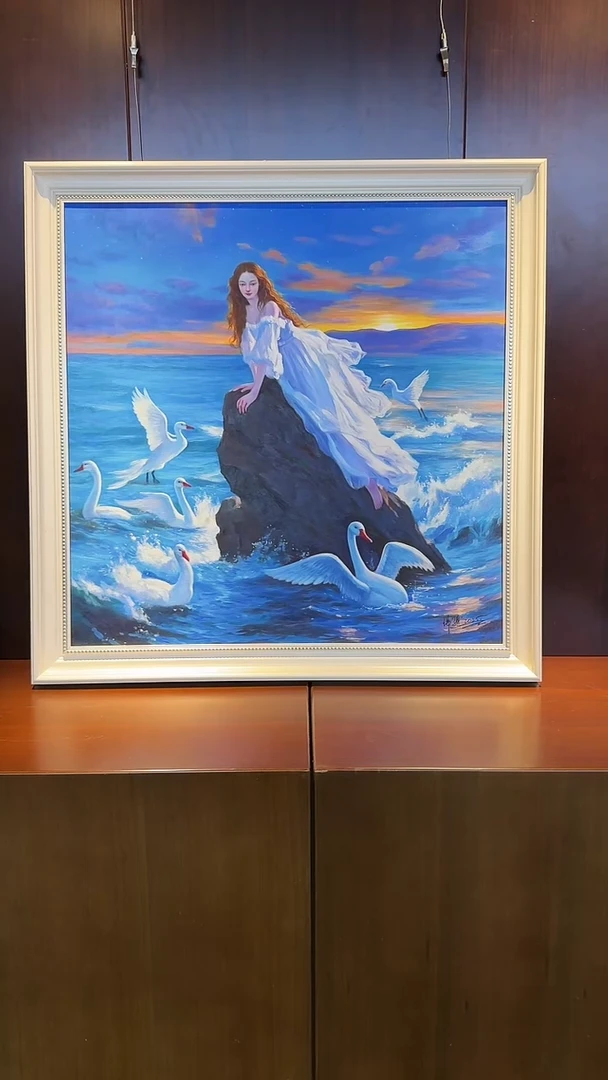 油画32管伟骏80*80风景精品油画作品