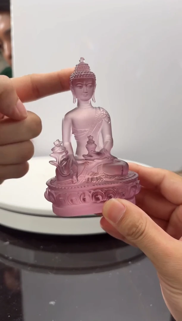 摆件紫色药师佛摆件
