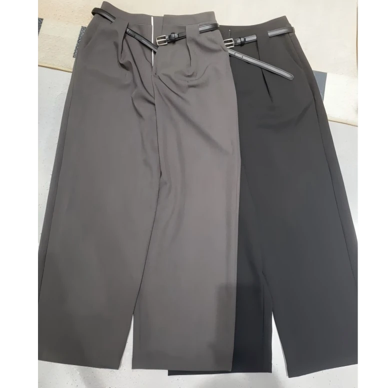 SUFEI/愫翡S41XX0072A 春季新款简约纯色净版休闲裤 0072