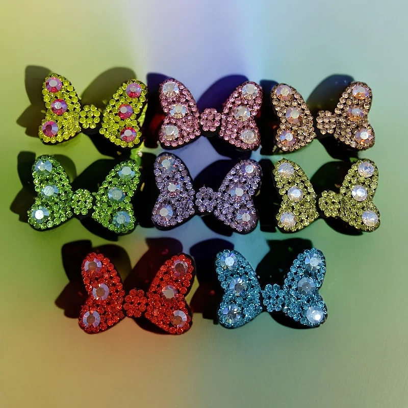 1086【米妮结】BB夹鸭嘴夹发圈手工时尚彩色洋气仙女百搭轻奢爆款