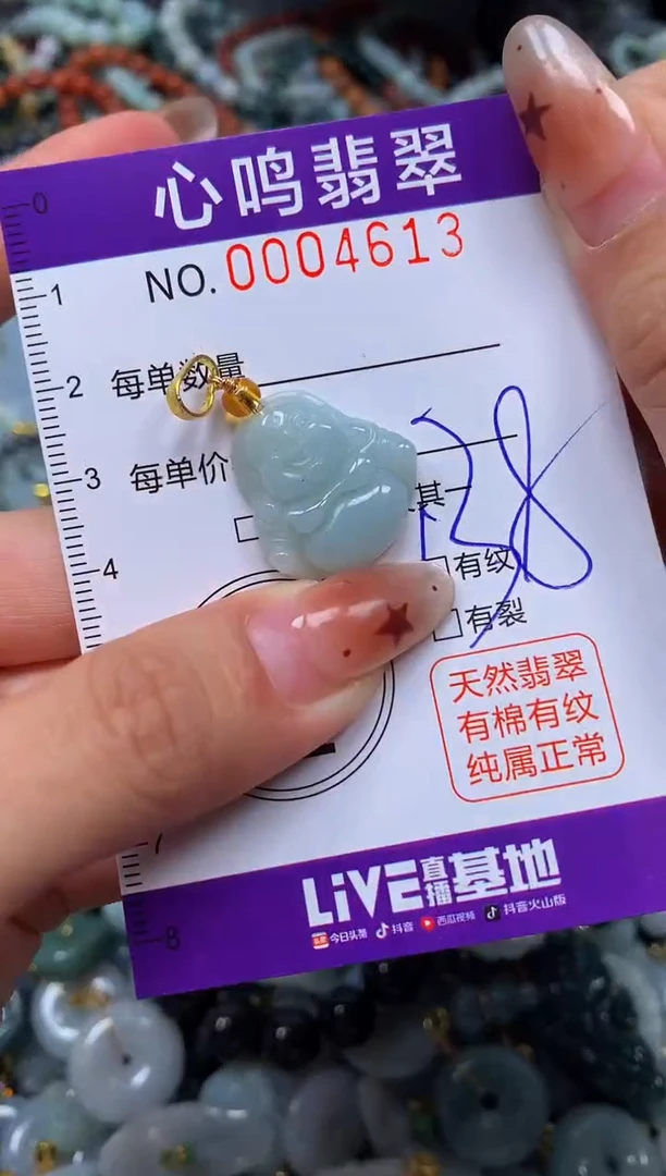 翡翠未镶嵌颈饰闪购004613