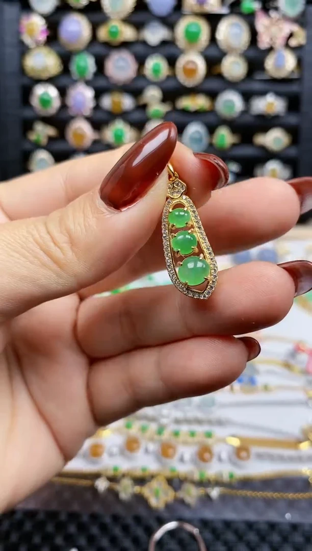 银S925镶嵌戒指翡翠52