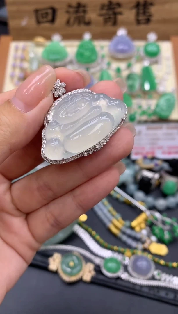 【闪购商品】翡翠颈饰18K金镶嵌515-中国好珍宝