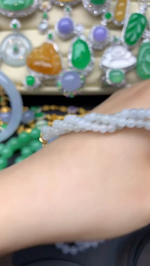 未镶嵌手串翡翠51-雪姐翡翠天天见