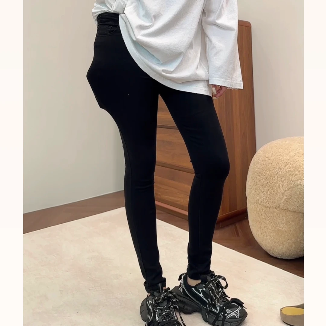 【林南南】 牛仔小脚铅笔裤时尚休闲百搭修身弹力简约6260116