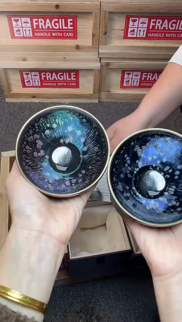 茶盏紫玉+星空 建窑建盏主人杯