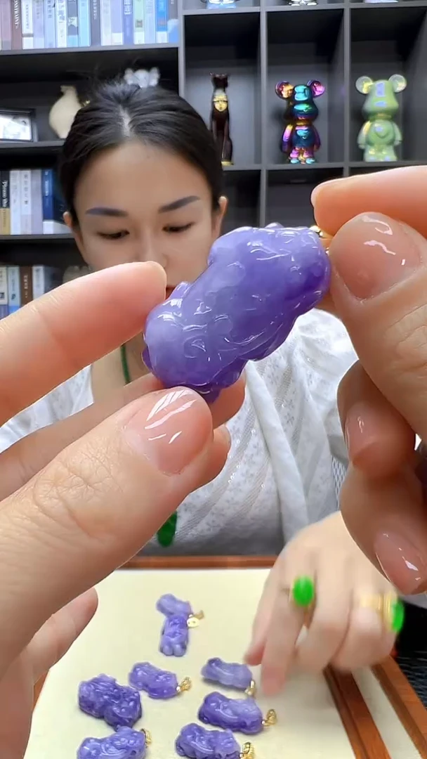 高货紫色diy劲饰貔貅