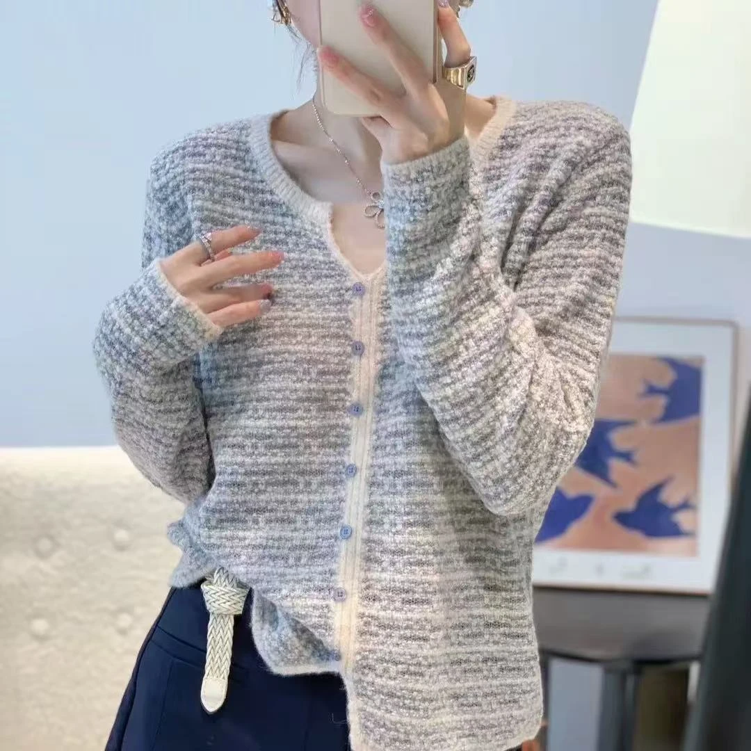 秋冬极简风厚款纯色气质通勤韩系百搭针织衫1313