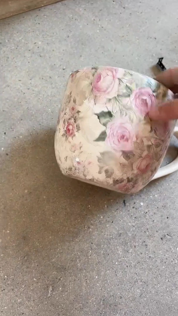 【闪购商品】陶瓷花盆高12.5cm内口13.5cm