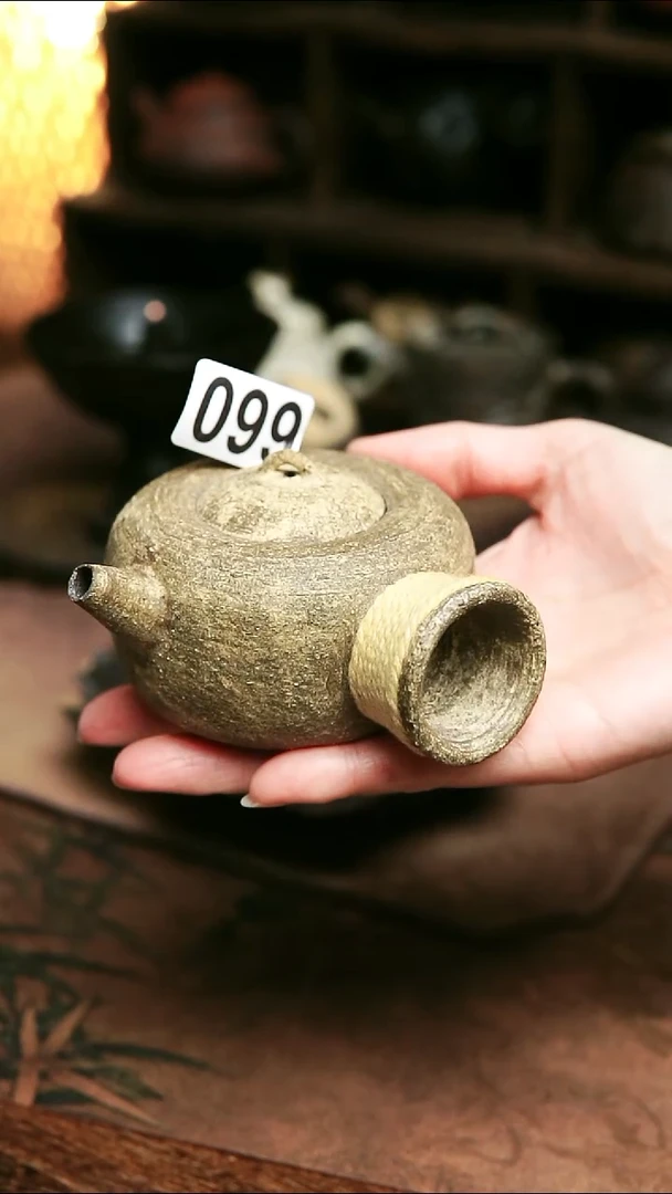 099号紫砂全手工粉引茶壶140ml