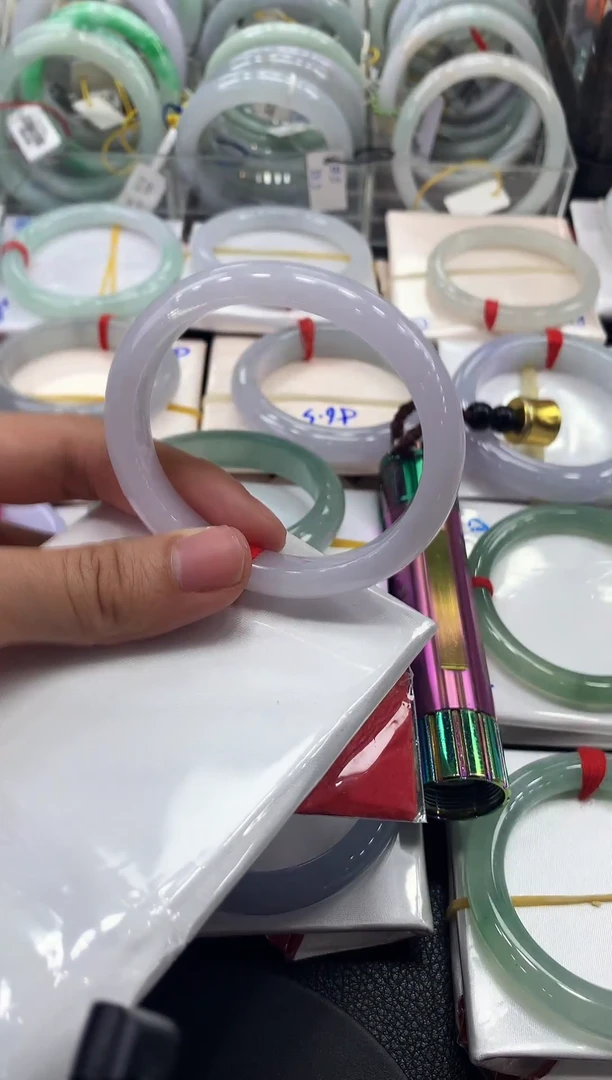 未镶嵌手镯翡翠宝*菜5657 浅粉紫贵妃