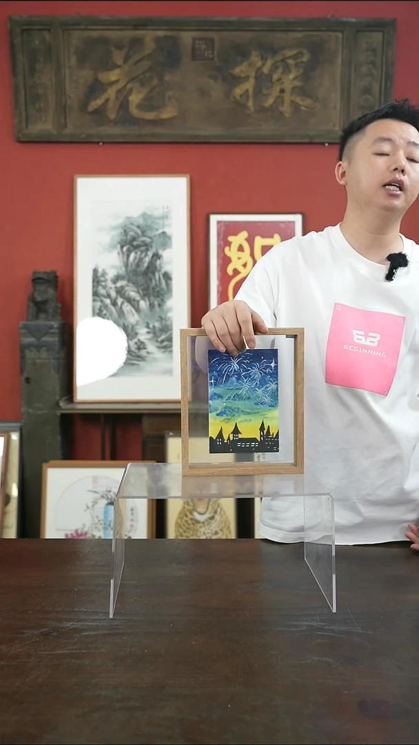 书法手绘10寸摆台-115风景画