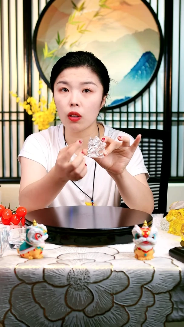 水晶玻璃无手柄款九尾狐