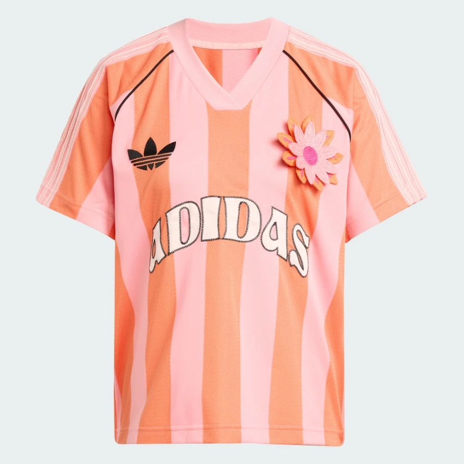 【劲浪体育】阿迪达斯GLOW JERSEY 经典运动短袖V领球衣女款KC0673