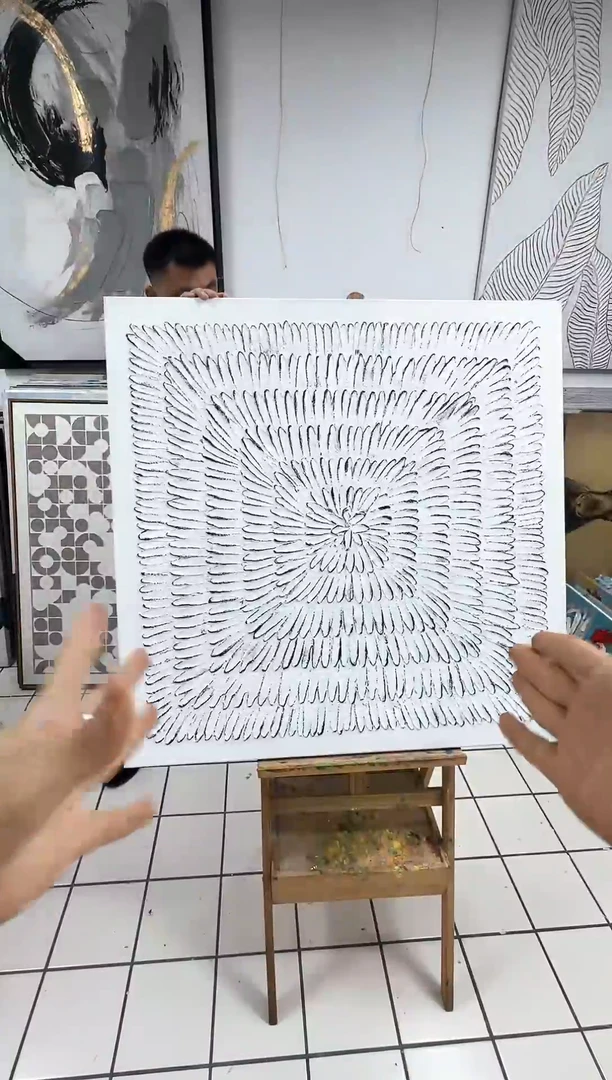 168现代艺术装饰画油画100cm*100cm