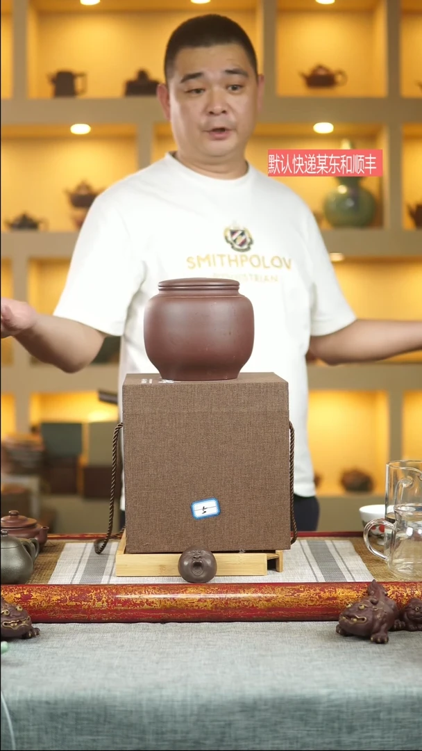 茶壶紫砂茶叶罐 紫泥