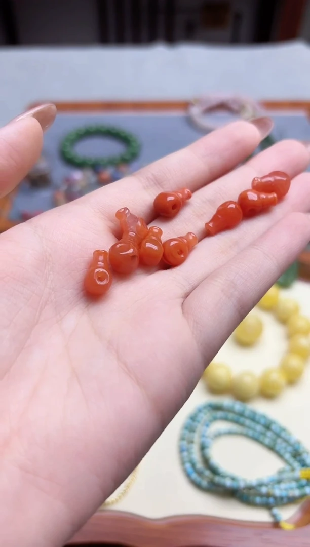 未镶嵌南红玛瑙挂件南红三通配饰7mmDN多样性发其一