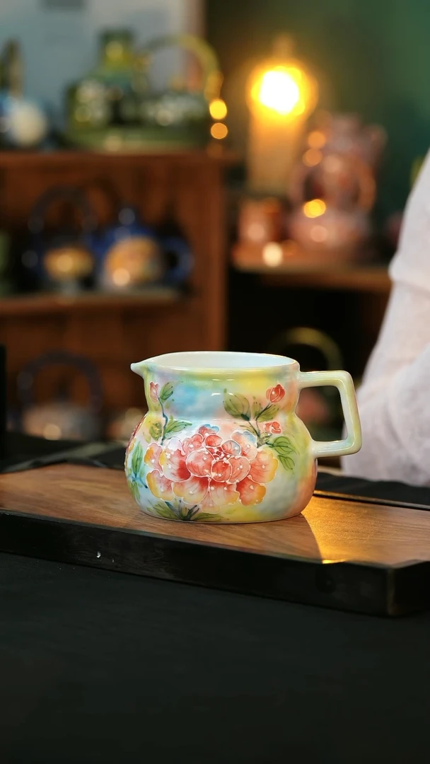 杯手绘心瓷陶瓷浮力