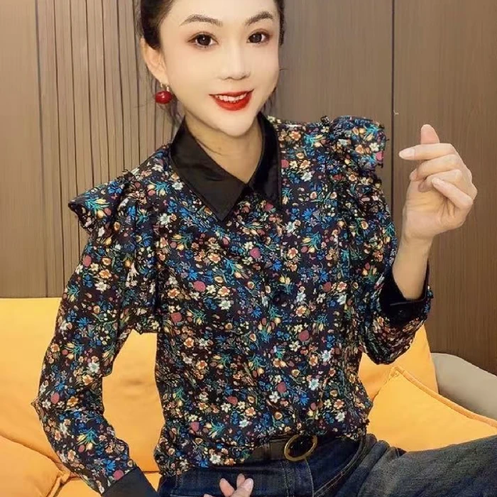 10512#洋气时尚花衫（衣长65cm左右）