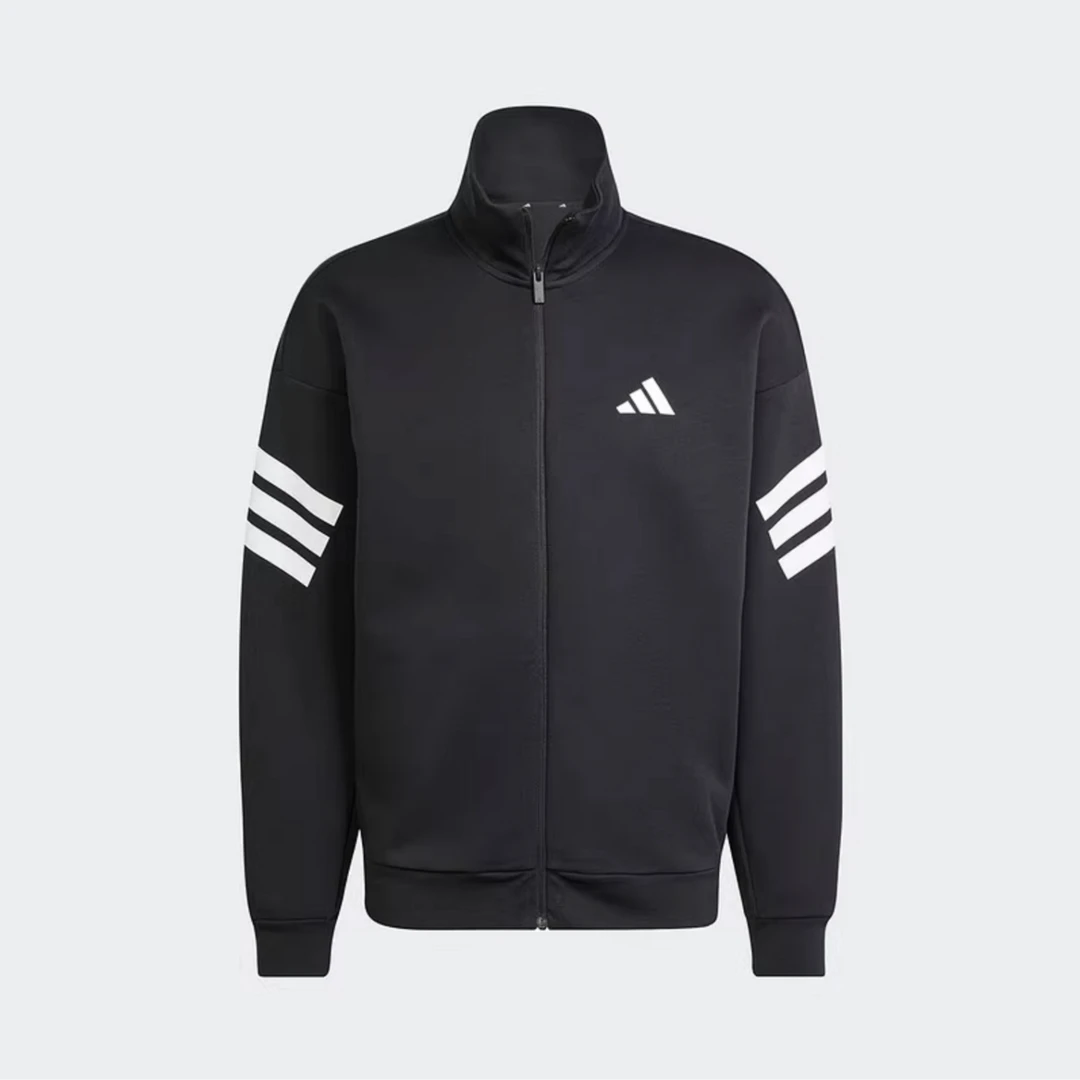 adidas阿迪达斯2025男子M FI 3S TT针织无帽外套JD4885