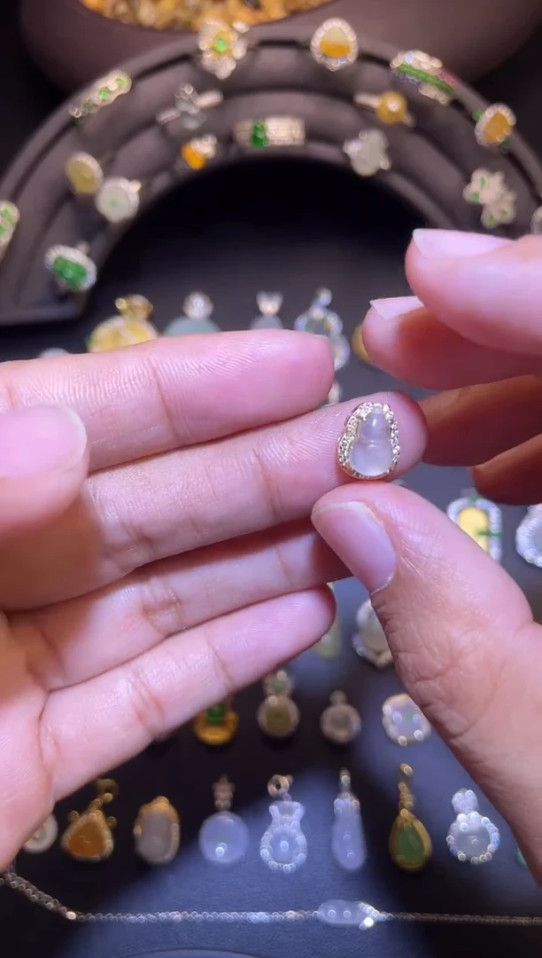 吊坠(不含链)银S925镶嵌翡翠1