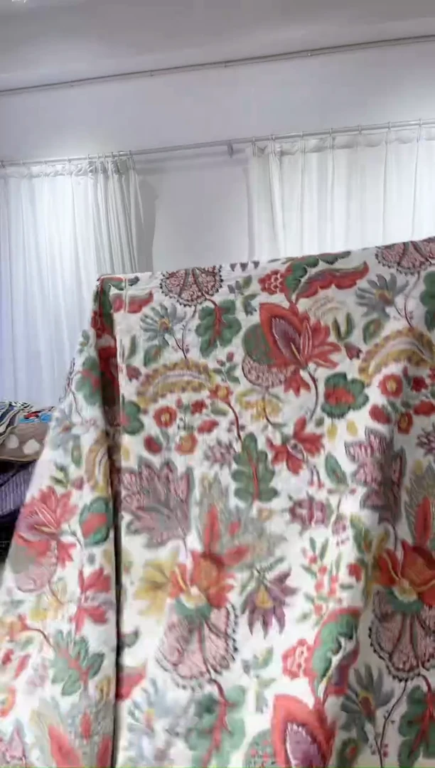 棉230*250纯棉床盖63号拼接瑕疵