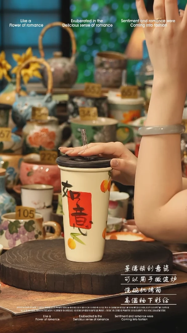 陶瓷景德镇高温釉下彩手工手绘款式