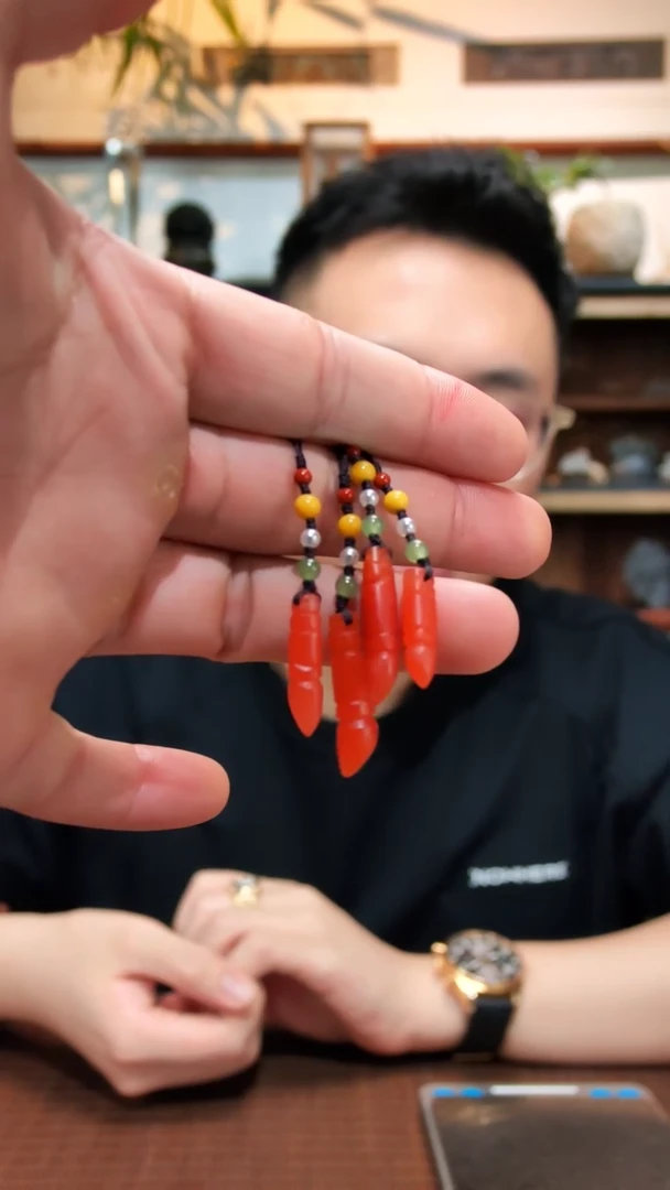 未镶嵌手机挂南红玛瑙南红文昌笔手机挂DN