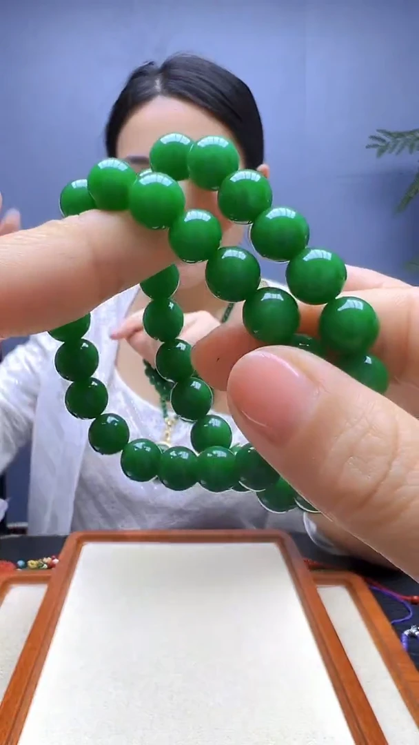 静柏甄选diy颈饰辣绿手链10mm