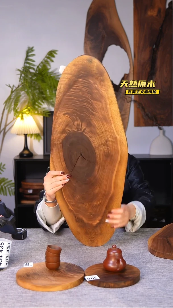 木北美黑胡桃原木.干裂疤结不属于商品质量问题完美主义者慎拍