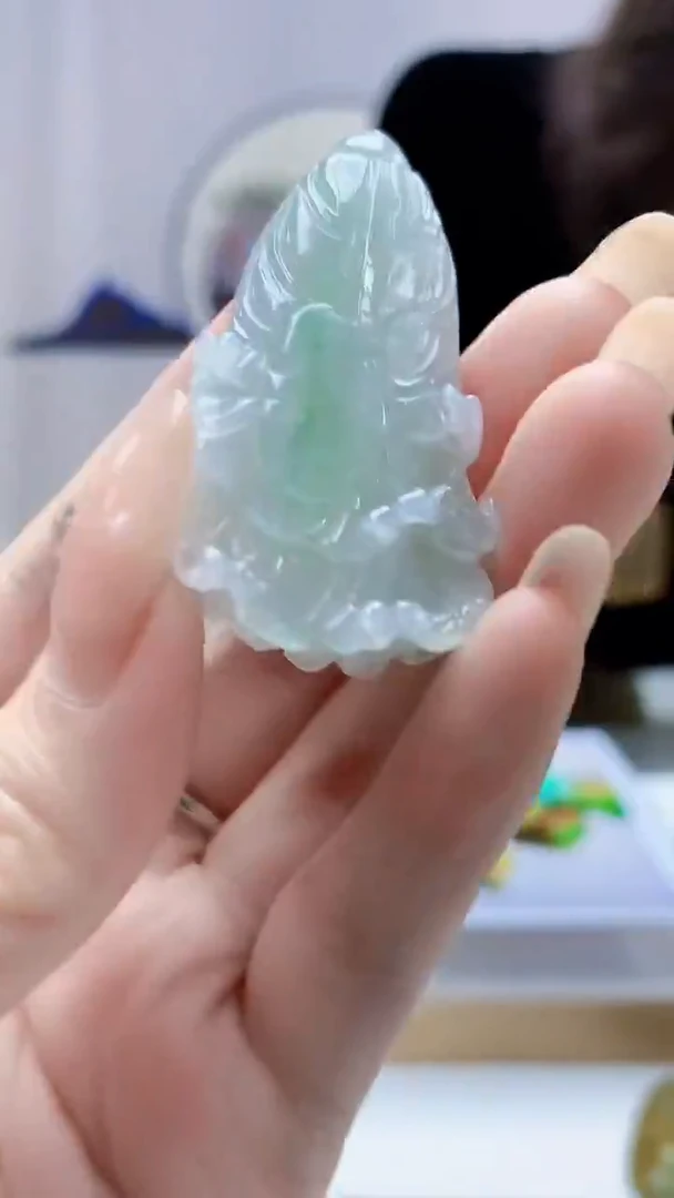 未镶嵌定制翡翠4829DD-毛货挂件133