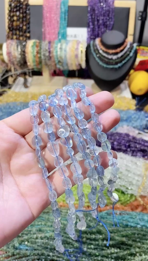 未镶嵌珠宝半成品水晶随行海蓝宝