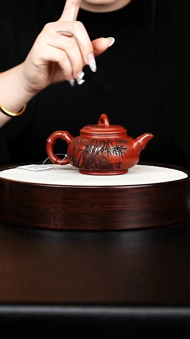 茶壶紫砂竹节壶