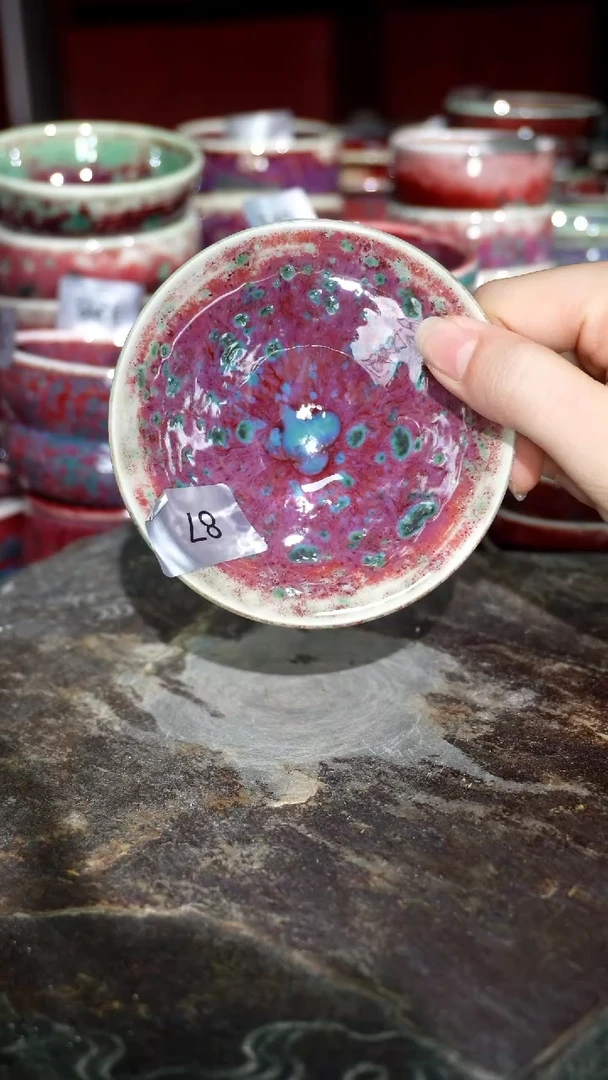 摆件陶精品窑变钧瓷茶器