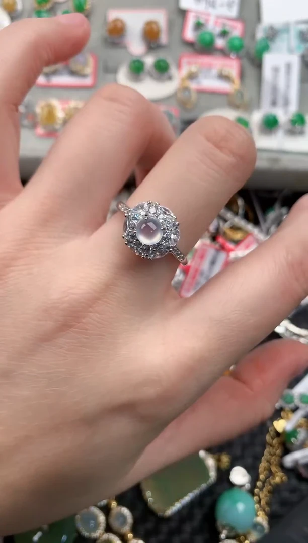 银S925镶嵌戒指翡翠1212---1