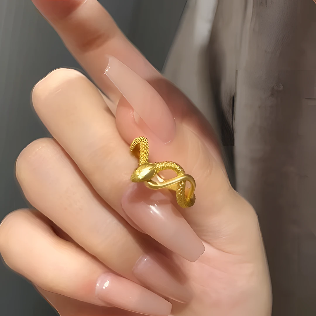 足银戒指 灵蛇戒指2025本命年新款百搭可调节简约气质轻奢