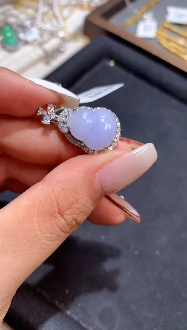 吊坠(不含链)银S925镶嵌翡翠【挽石珠宝】葫芦